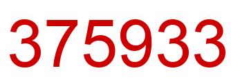 Número 375933 imagen rojo
