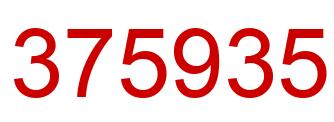 Number 375935 red image
