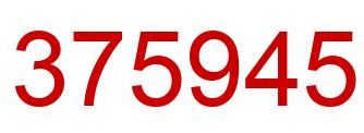 Number 375945 red image