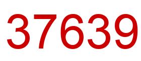Number 37639 red image