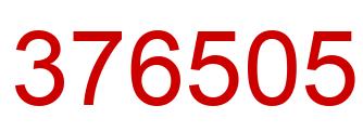 Number 376505 red image