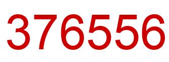 Number 376556 red image