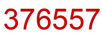 Number 376557 red image