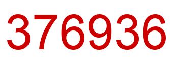 Number 376936 red image