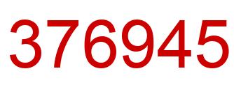 Number 376945 red image