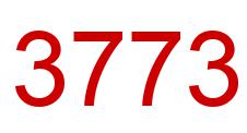 Número 3773 imagen rojo