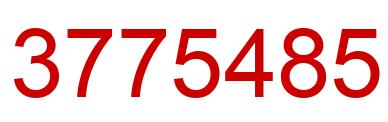 Number 3775485 red image
