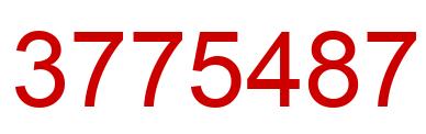 Number 3775487 red image