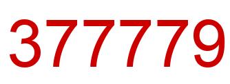 Número 377779 imagen rojo