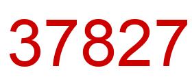 Number 37827 red image