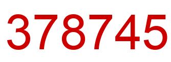 Number 378745 red image