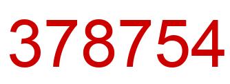 Número 378754 imagen rojo