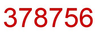 Número 378756 imagen rojo