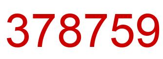 Número 378759 imagen rojo