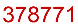 Number 378771 red image
