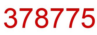 Number 378775 red image