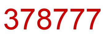 Número 378777 imagen rojo