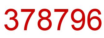 Number 378796 red image