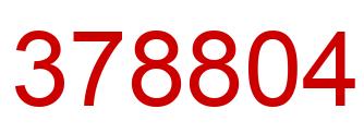 Number 378804 red image