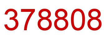 Number 378808 red image