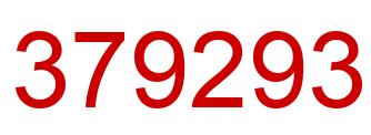 Number 379293 red image