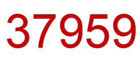 Number 37959 red image