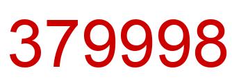 Number 379998 red image