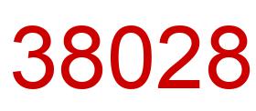 Number 38028 red image