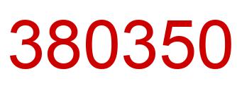 Number 380350 red image