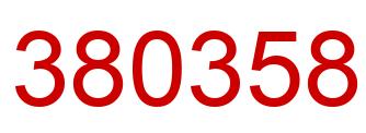 Número 380358 imagen rojo