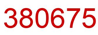 Number 380675 red image