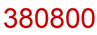 Número 380800 imagen rojo