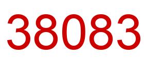 Number 38083 red image