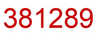 Number 381289 red image