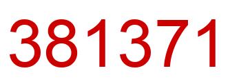 Number 381371 red image