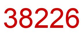 Number 38226 red image