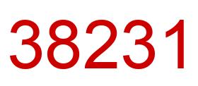 Número 38231 imagen rojo