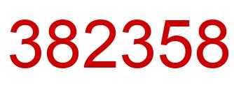 Number 382358 red image