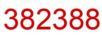 Number 382388 red image