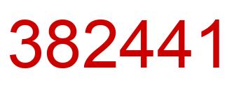 Number 382441 red image