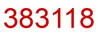 Number 383118 red image