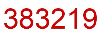 Number 383219 red image