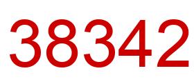Number 38342 red image