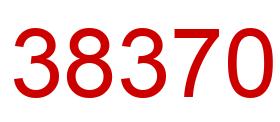 Number 38370 red image