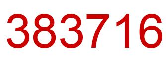 Number 383716 red image