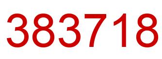 Number 383718 red image