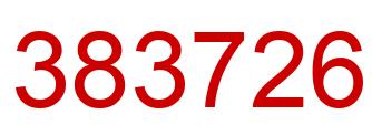 Number 383726 red image