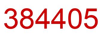 Number 384405 red image