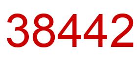Number 38442 red image