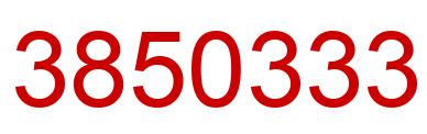 Number 3850333 red image